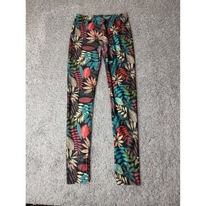 Unbranded Women Tropical Leaf Print Leggings Multicolor Botanical Stretchy OS